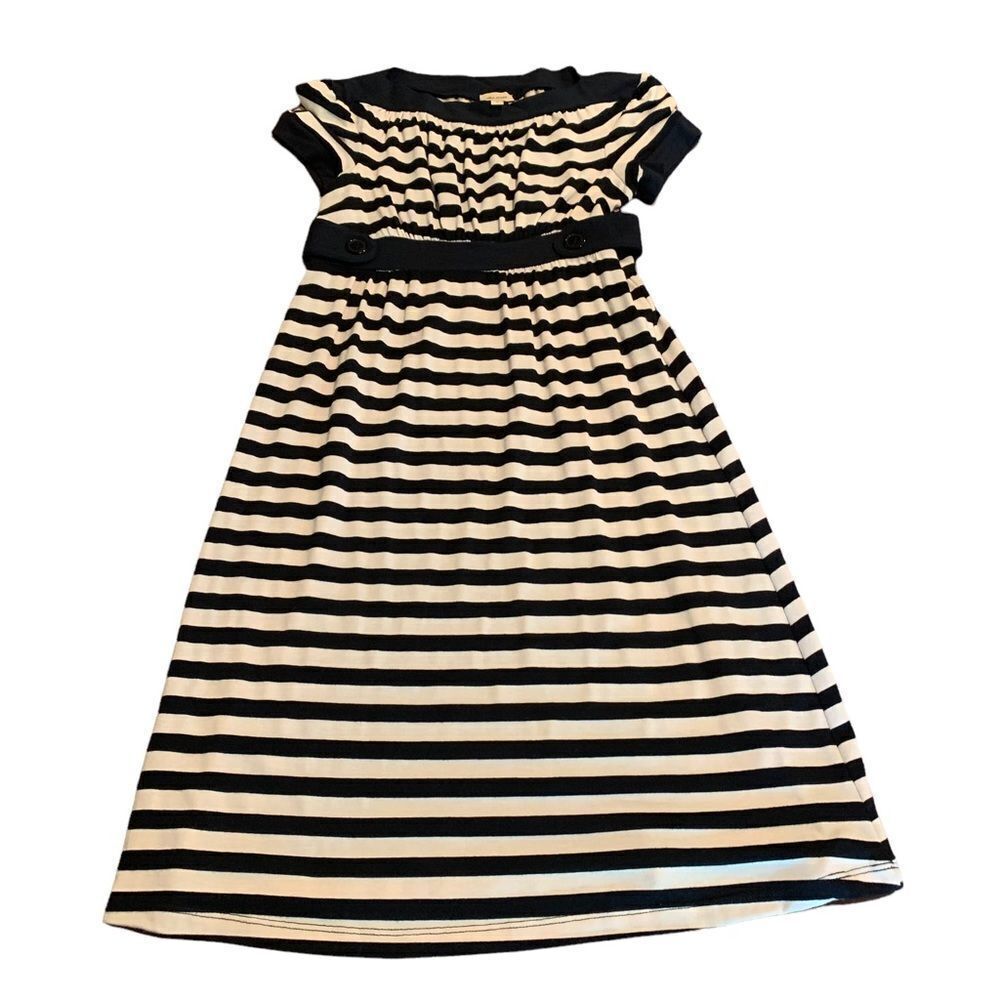 Ella Moss Striped Empire Waist Dress Small